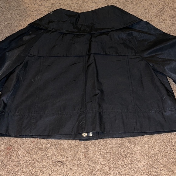 Black Fully Lined Short Waist Dolman Sleeve Jacket - Picture 6 of 6